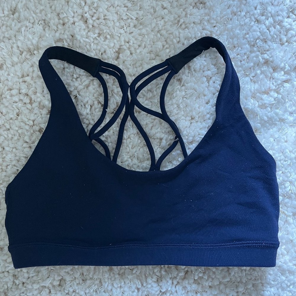 navy sports bra